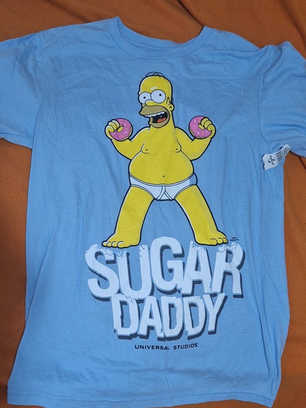 Simpsons Homer Simpson Sugar Daddy Universal Studios Tee Shirt Men Small